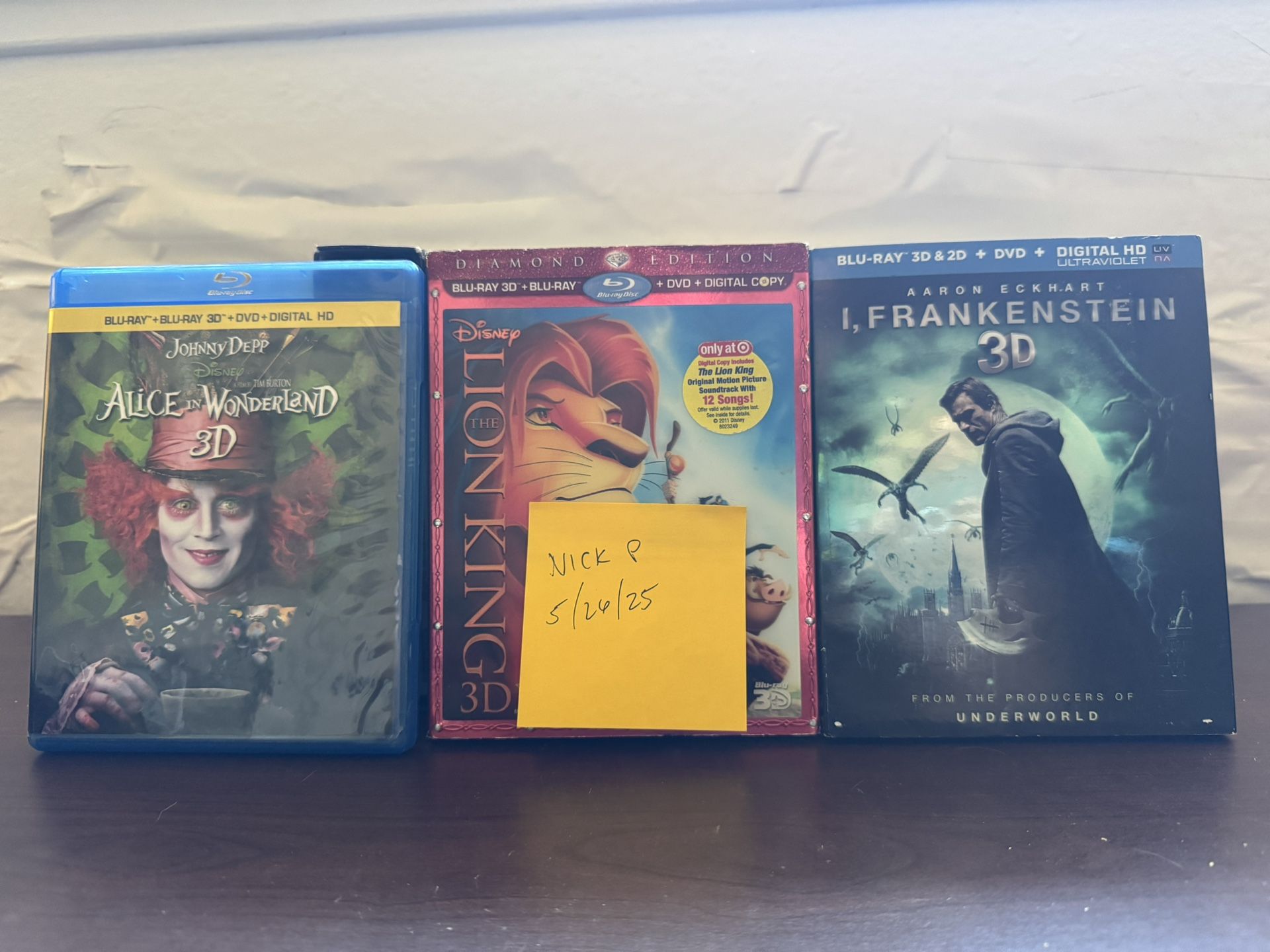 3D Blu Rays