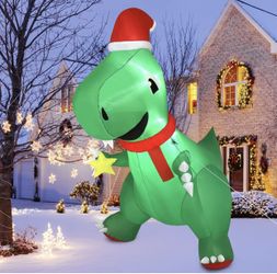 Christmas Inflatable Dinosaur