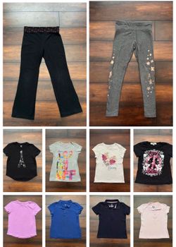 Little Girls Clothes Shirts And Leggings Bundle Size 6T And 6/7 $2 Each Mix And Match  Or Take All