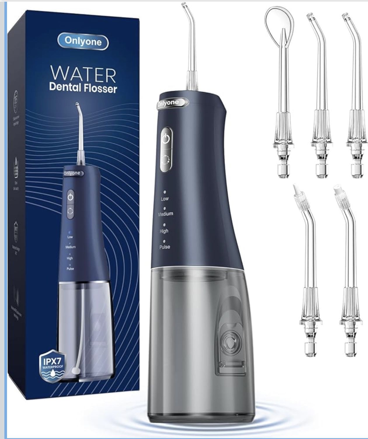 Water Dental Flosser Pick for Teeth 300ML Portable Oral Irrigator Rechargeable Travel Irrigation Cleaner Cordless Electric Flossing Machine for Teeth