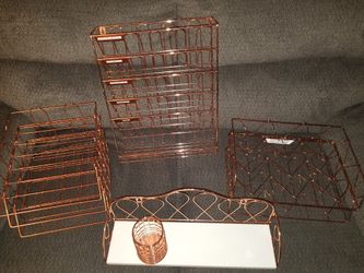 Office Accessories In Cooper Tone