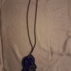 Size 15/0 Beaded Blue Duke Devil With Necklace