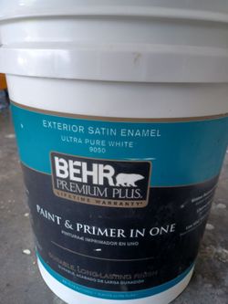 5 gallons exterior satin light yellow paint