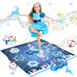 New SKYCOMET Dance Mat, Ice and Snow 6-Button Princess Dance Mat for Kids. Bluetooth Music Control