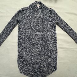 Girl Knotted Blue Cardigan