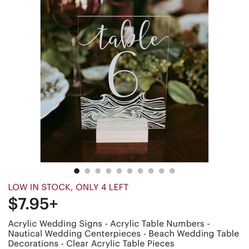 10 Table Numbers for Event