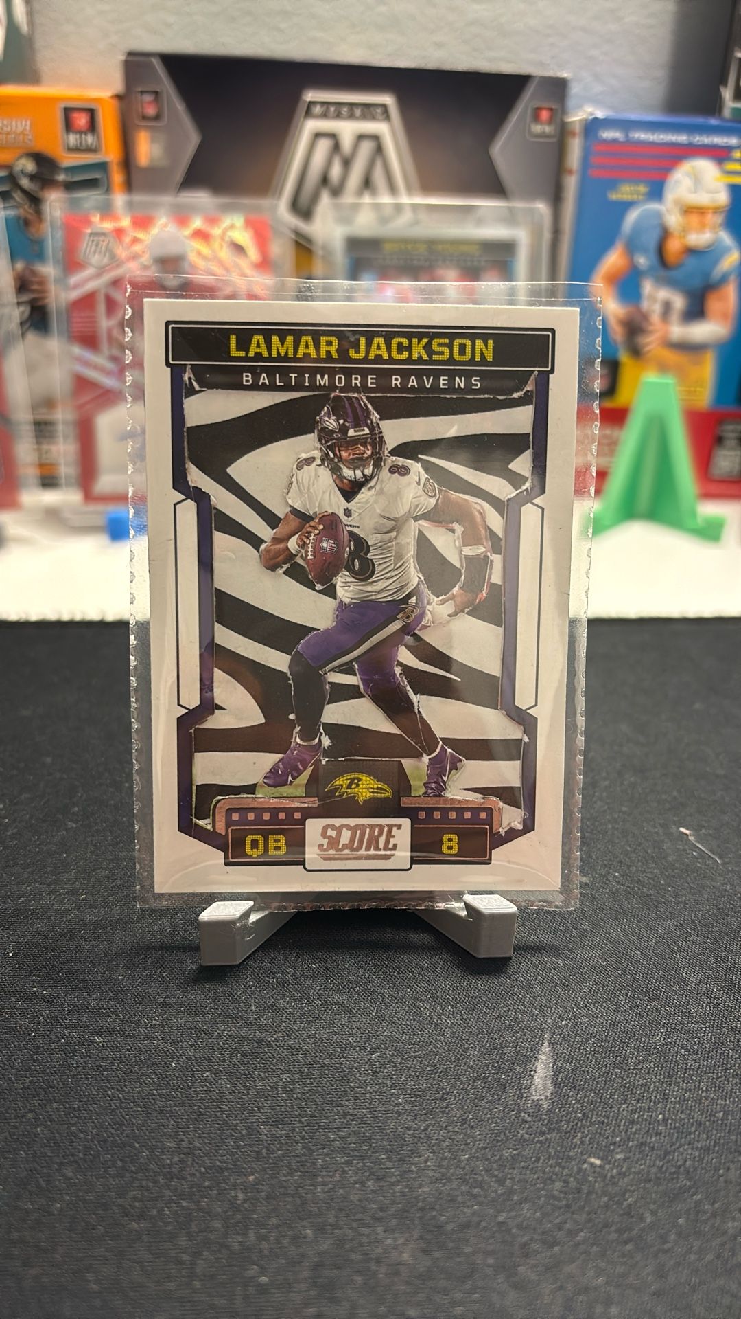 Lamar Jackson Custom Zebra Card