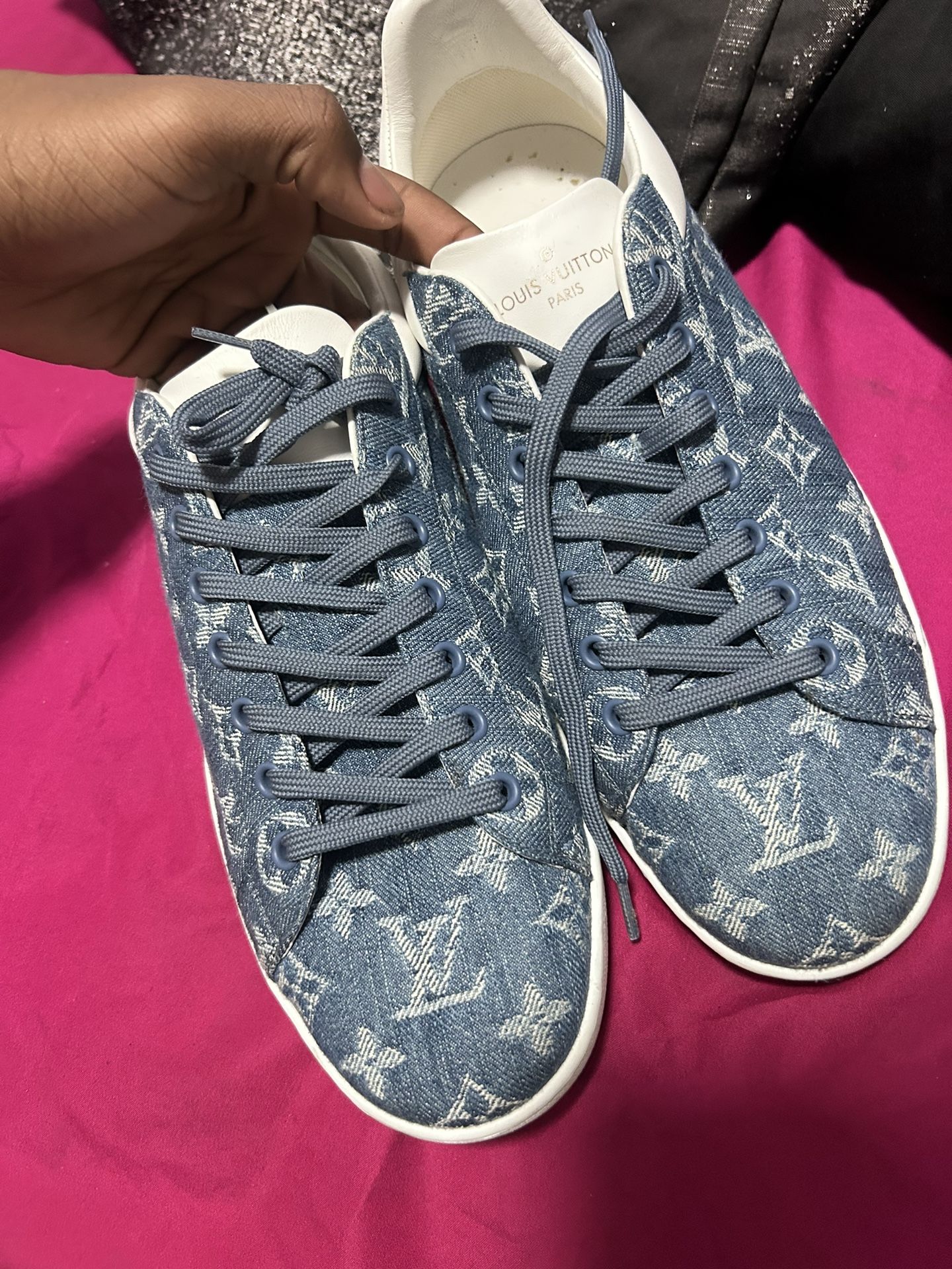 Louis Vuitton Mens Luxembourg Blue Denim Monogram