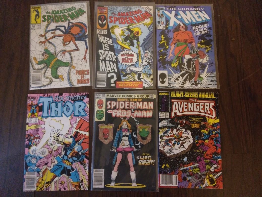 Lot Of 11 Marvel Comics 80s Spidermanthor