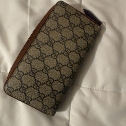 Gucci Brown And Beige Wallet 