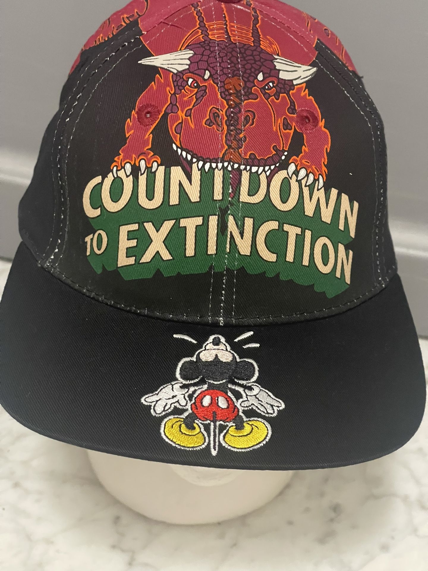 Vintage 90s Disney Countdown to Extinction Strapback Hat Cap 