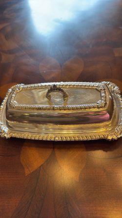 English Silver MFG Corp butter dish