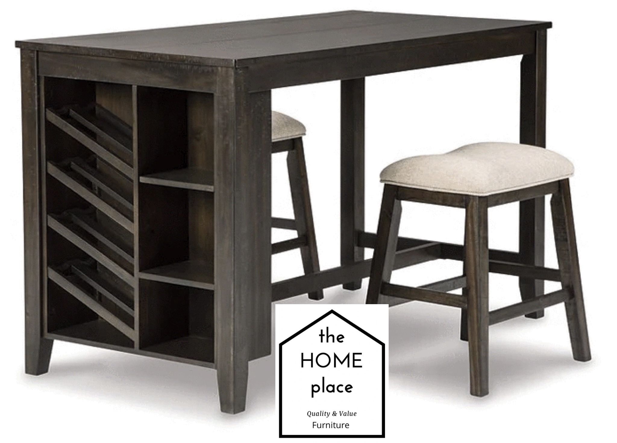 NEW MERCHANDISE FOR SALE 🚨🚨CONTEMPORARY RECTANGULAR TABLE WITH STORAGE. COMES WITH 2 BAR STOOLS