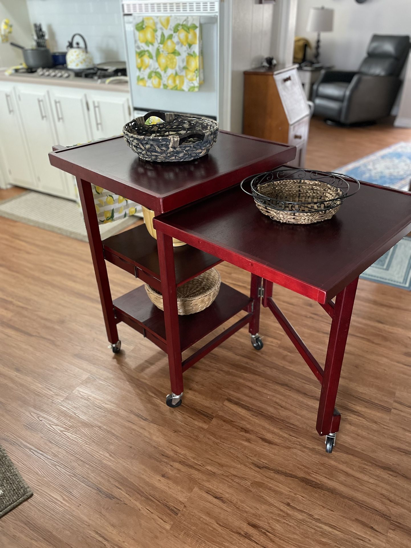 Cherry Wood Kitchen Island 