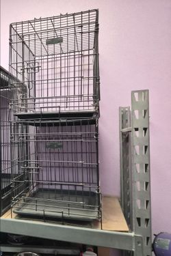 2 Stackable Dog Crates