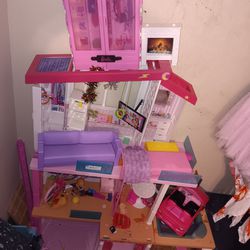 Barbie Doll House  and Assarices Doll House By Itself Is 200 At Store