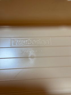 Retro 70s Plastic Recipe Index Card Holder Box Tan Interdesign USA MADE