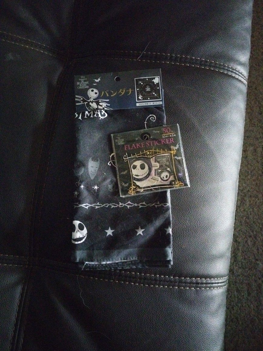 Japanese Nightmare Before Christmas Bandana And Stickers!