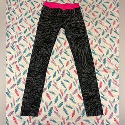 and Patterned Leggings with  Trim