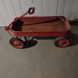 Old Unbranded Wagon Solid Metal 