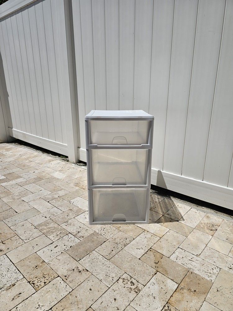3 Plastic Drawers