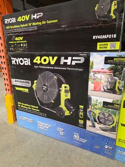 RYOBI
40V HP Brushless Cordless Hybrid WHISPER SERIES 20 in. Air Cannon Fan (Tool Only)