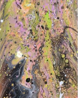 Abstract Fluid Pour Acrylic Painting
