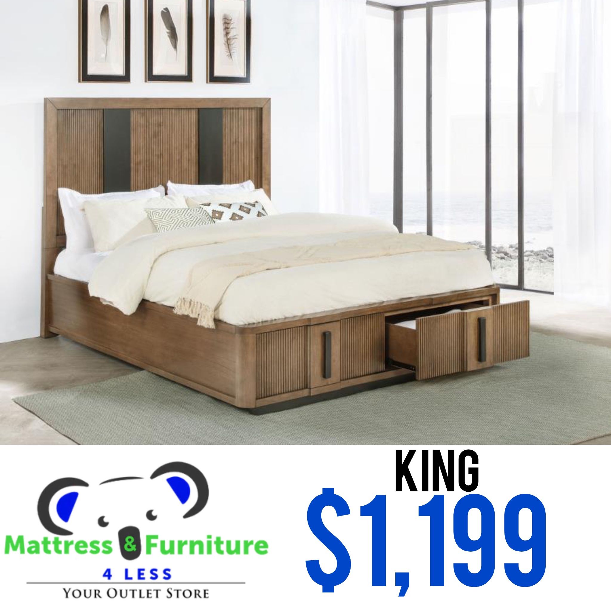 Terrace 2-Drawer King Storage Bed