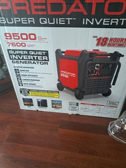 Predator 9500 Super Quiet Generator (NEW IN BOX)
