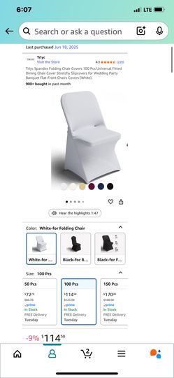 100 Pcs universal stretchy chair cover