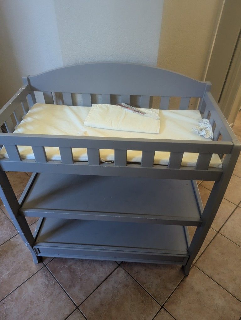 Gray Changing Table
