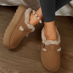 Size 36 Cozy And Comfy  Women's Snow Boots - Thermal Lined, Slip-On Outdoor Shoes For Warmth & Comfort