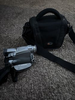 Canon NTSC ZR85 Handheld Camcorder With Manual Charger And Case Tested Works