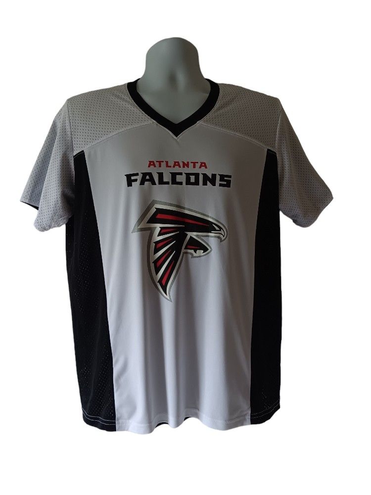 Atlanta Falcons men's black/white short sleeve v-neck reversible jersey size M 