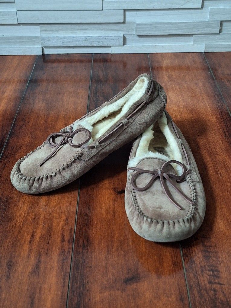 Women's UGG Light Brown Dakota Slippers Size 8
