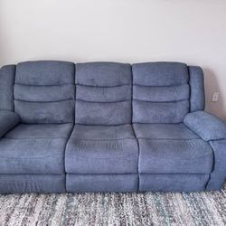 Manual Recliner Sofa And Loveseat In Very Excellent Condition 