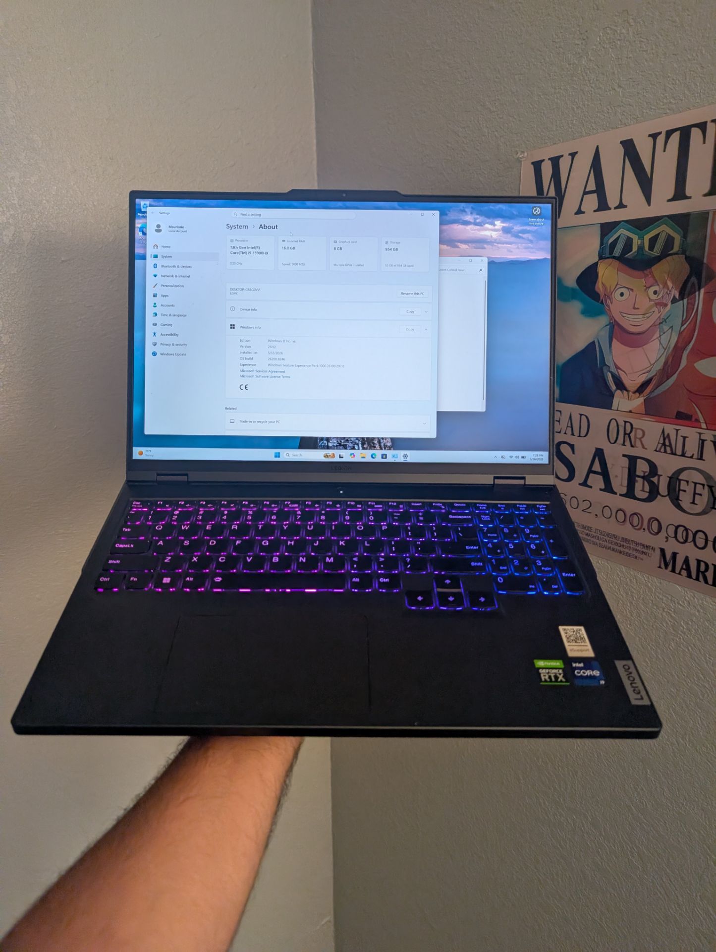 Lenovo Legion 5 Pro with I9 2.2ghz 16gb of ram 1tb SSD with rtx 4070 8gb mobile gaming powerhouse