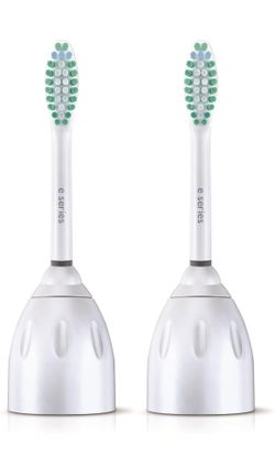 Philips Sonicare Genuine E-Series Replacement Toothbrush Heads, 2 Brush Heads, White, HX7022/66