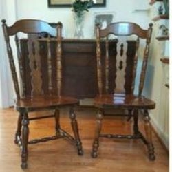 Set Of Two Oak Chairs Excellent Condition 