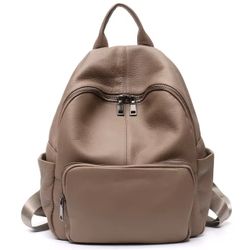 Soft genuine leather backpack 