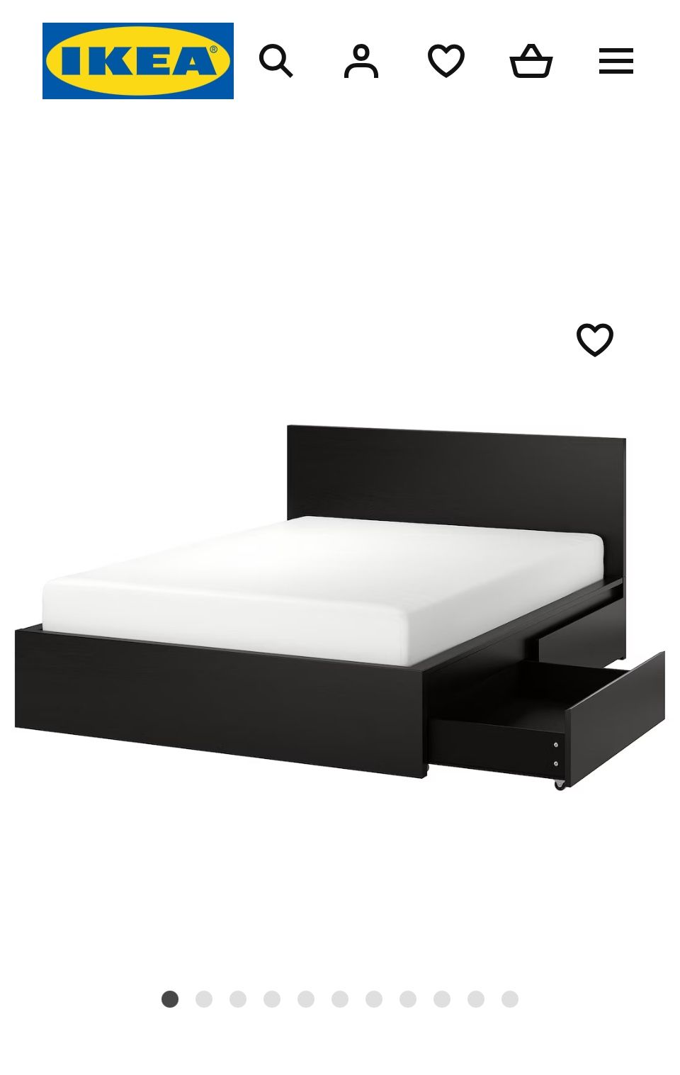 King size IKEA Bedframe With Storage Drawers‼️