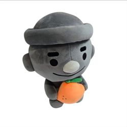 Pongdang Family Gorubang Dolhareubang Plush 12" Jeju Village Kawaii Fruit Grey