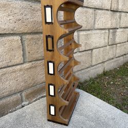 Wooden Wine Bottle Rack Old Kitchen Antique Decor Vintage Bar