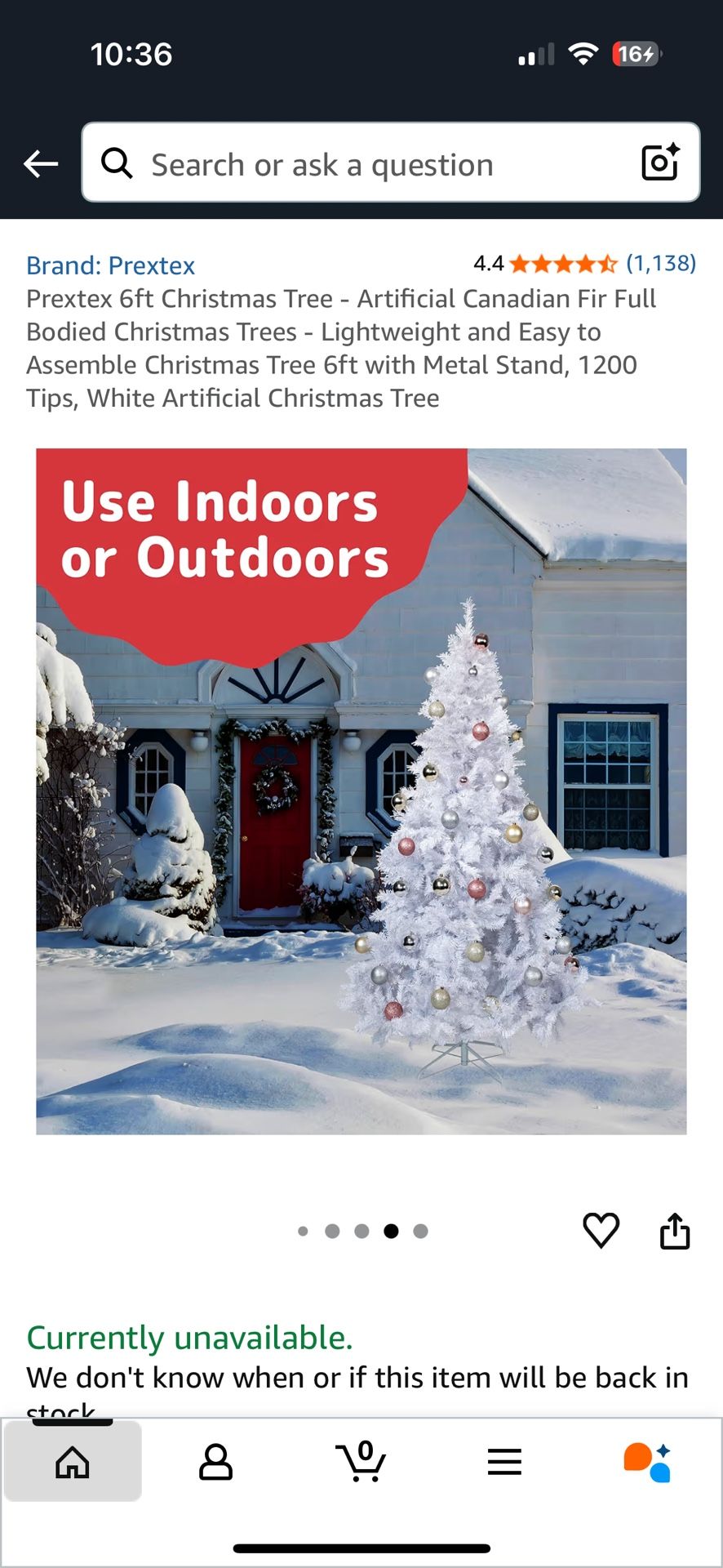 CHRISTMAS TREE REALISTIC 6 Ft. Brand New In Box 