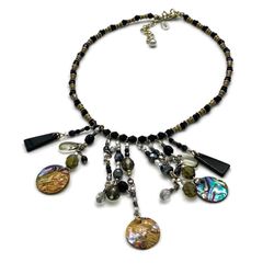 NWOT Trendy Chico’s Boho/Hippie Multi Materials Fringes Bib Adjustable Statement Necklace