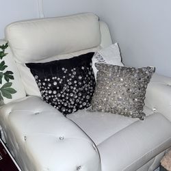 Luxury Power Recliners – Crystal Tufted – $300 Each / $600 Pair 