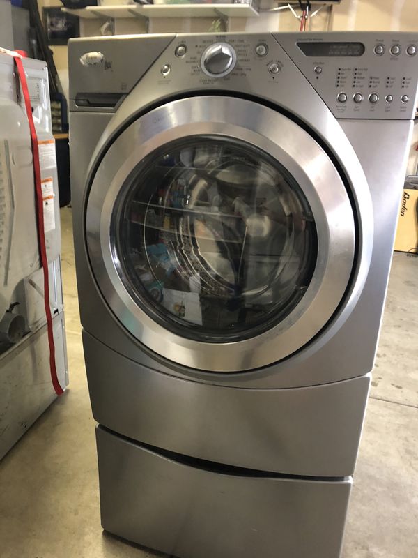 Whirlpool Duet Front Loading Washer & Dryer w/ Pedestals. for Sale in