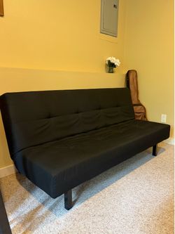 IKEA black futon couch