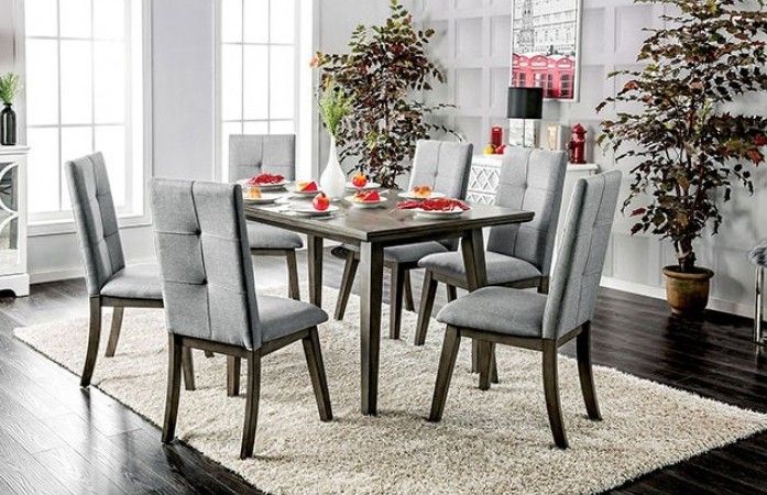 Brand New Rustic Brown Grey 7pc Dining Set