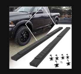 5 Inch Black Stainless Running Boards/Side Steps/Nerf Bars Compatible with 16-18 Dodge Ram 1500